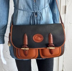 Dooney & Bourke Black and Tan Crossbody Bag